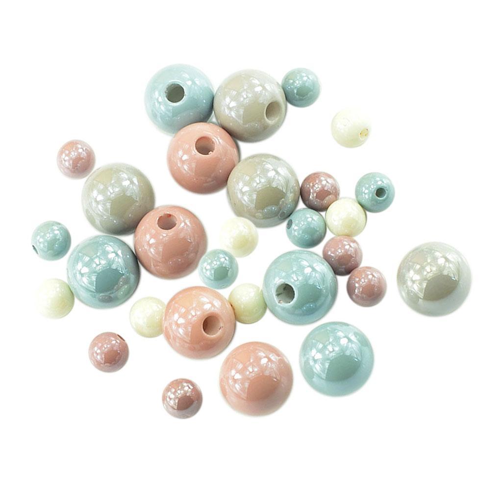 28 Pieces Artificial Half Hole Pearl Beads for Necklaces,Bracelet Making DIY Crafts