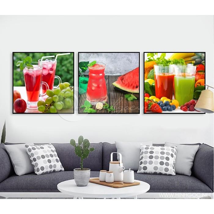Tranh CANVAS mẫu nước ép trái cây