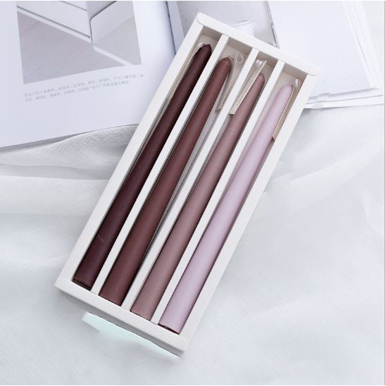Set nến cây thơm nhiều màu trang trí phong cách Nordic