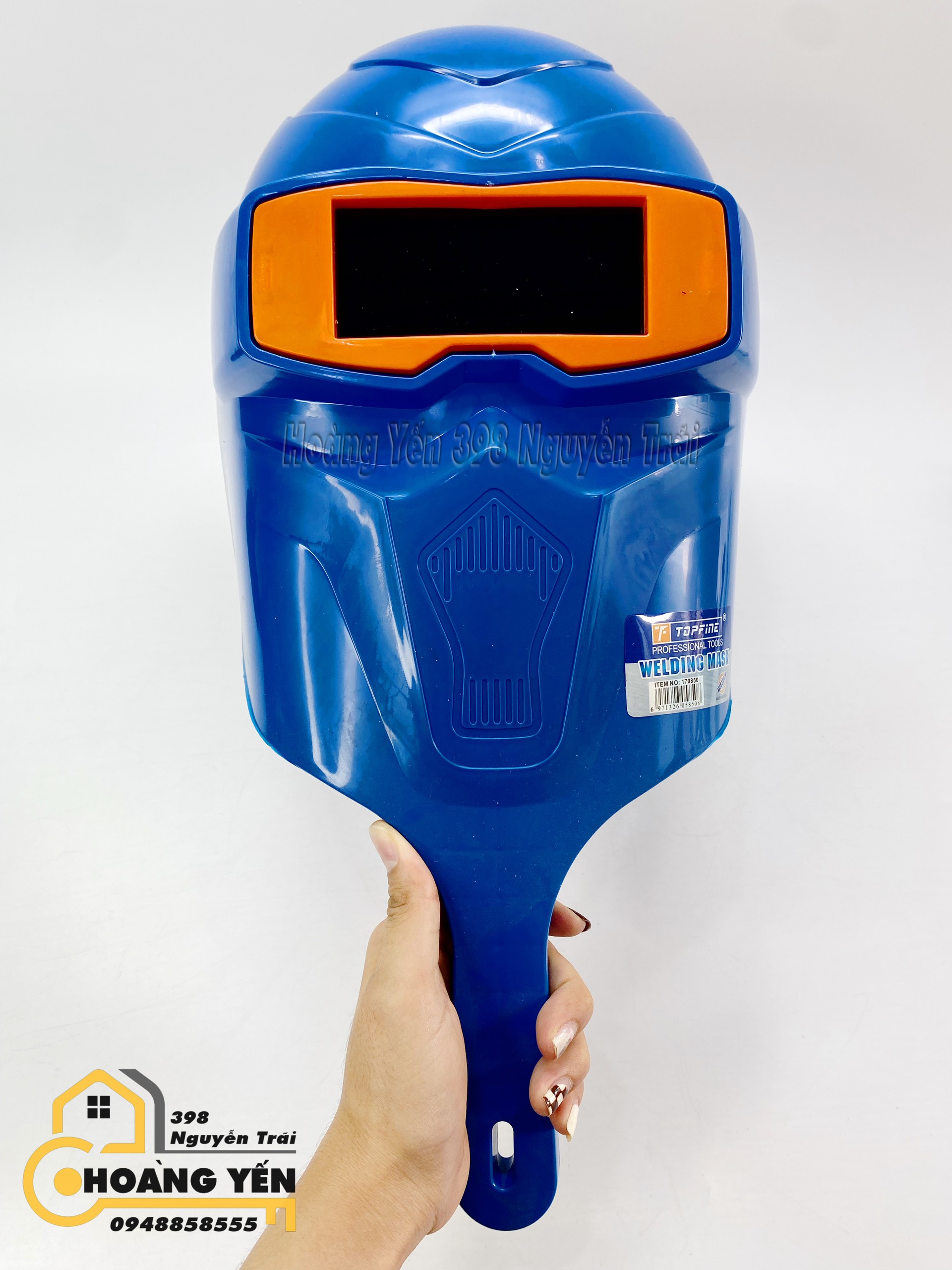 Mặt nạ hàn cầm tay bằng nhựa dày dặn Topfine chống tia các tia lửa điện, bức xạ