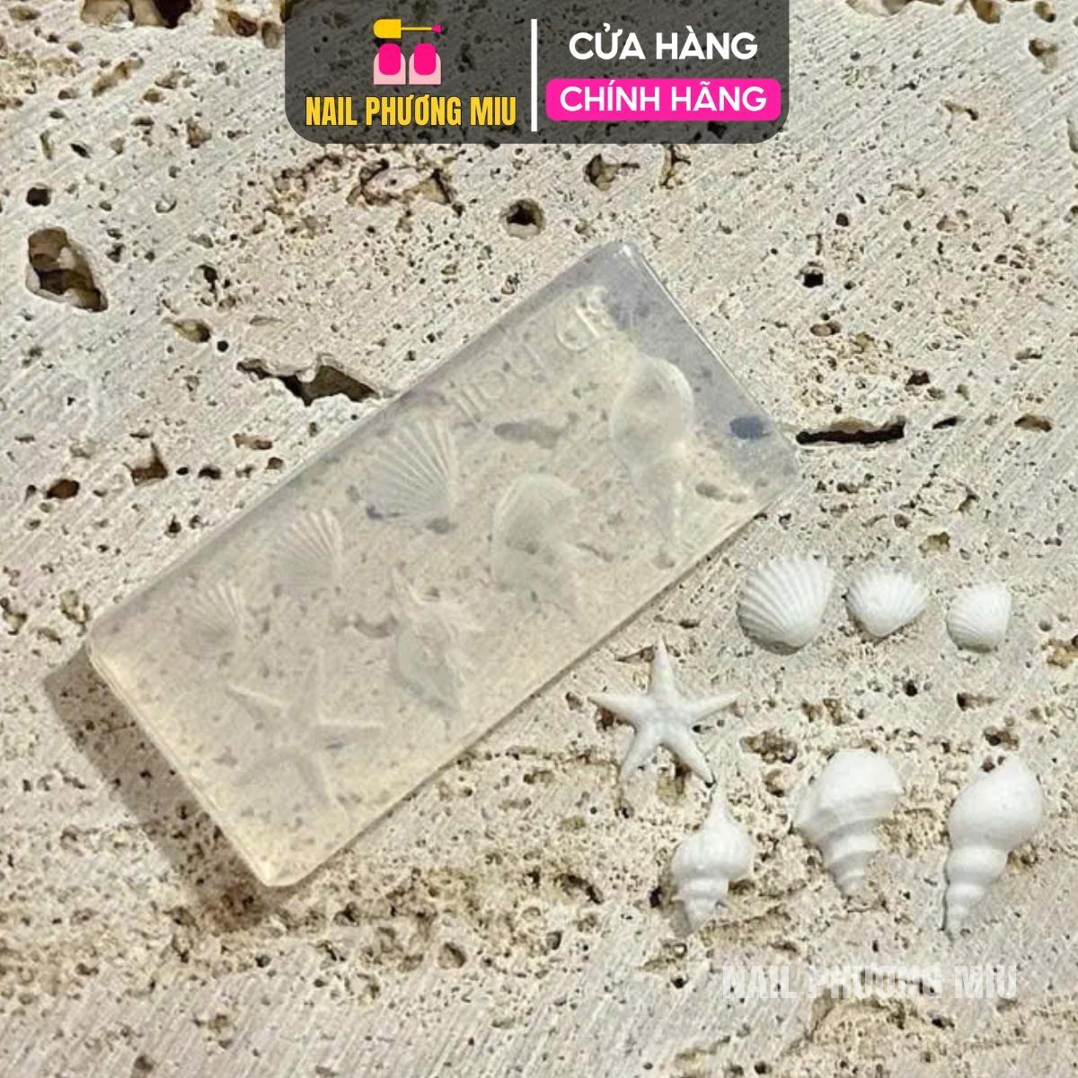 Khuôn in 3D Silicon Tạo Hình Sao Sò Ốc Biển 7 Mẫu To Nhỏ Làm Nail Mùa Hè Siêu Xinh, Thiết Kế Đáng Yêu Trang Trí Móng Nghệ Thuật