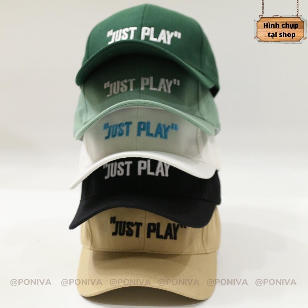 Mũ Lưỡi Trai ️ Nón Kết Thêu Chữ "JUST PLAY" Cực Hot Chất Kaki Cao Cấp Form Unisex Mẫu Hot Trend 2022