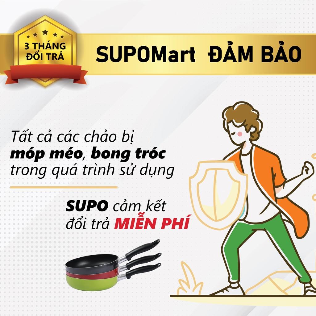 Quánh nấu bột đáy từ SUPO 14cm, nồi nấu cháo cho bé inox 304, Quánh chống dính có nắp dùng cho bếp từ, bếp điện, bếp ga