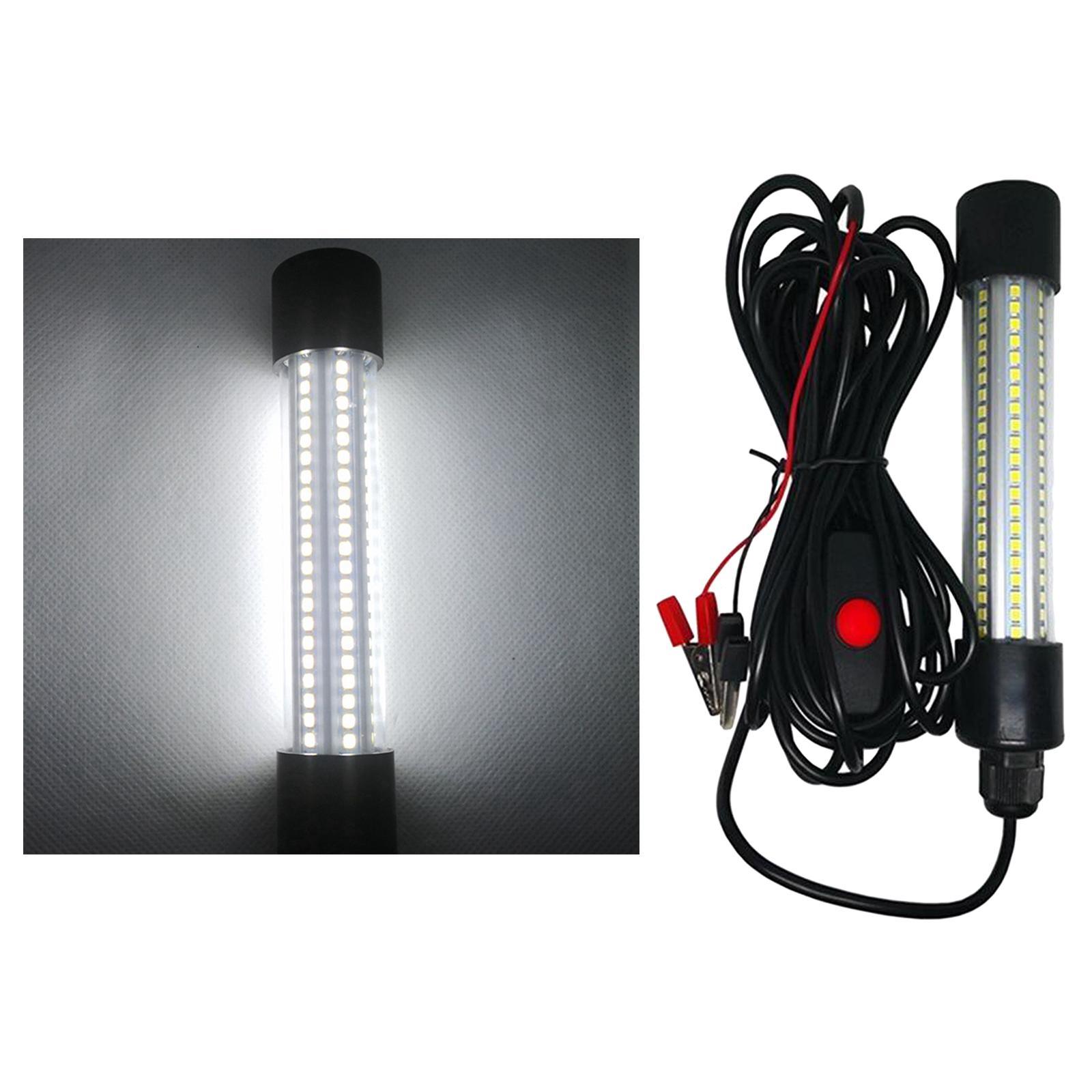 12V LED Underwater Submersible Fishing Light Squid Attract Lamp White