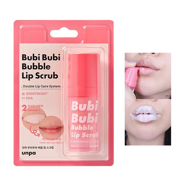 Tẩy Da Chết Sủi Bọt Thải Độc Môi Unpa Bubi Bubi Bubble Lip Scrub 10ml