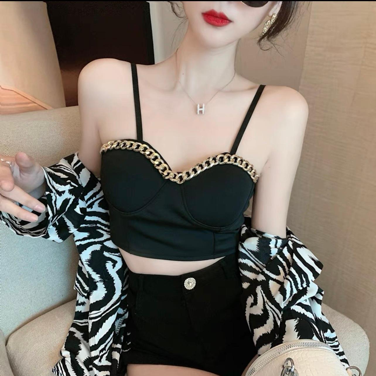 ÁO 2 DÂY CÚP NGỰC PHỐI XÍCH