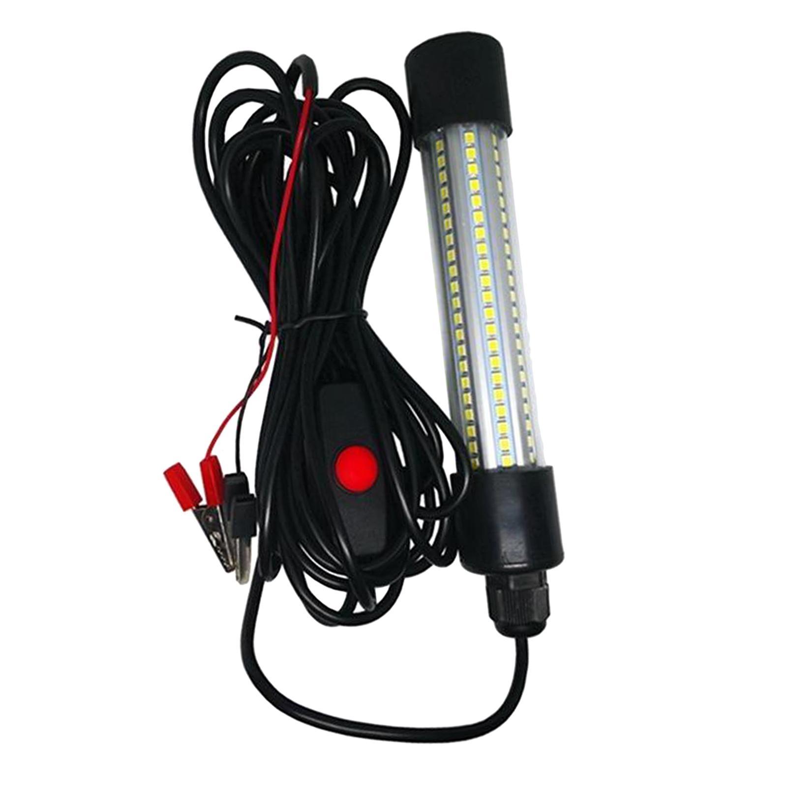 12V LED Underwater Submersible Fishing Light Squid Attract Lamp White