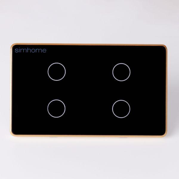 Công tắc cảm ứng WIFI SimHome S2 – Tiêu chuẩn – 4 nút