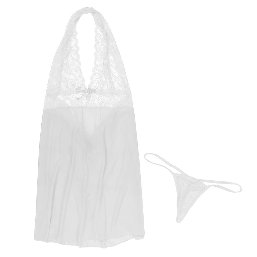Womens Babydoll G-String Dress Underwear Lingerie Thong Nightwear