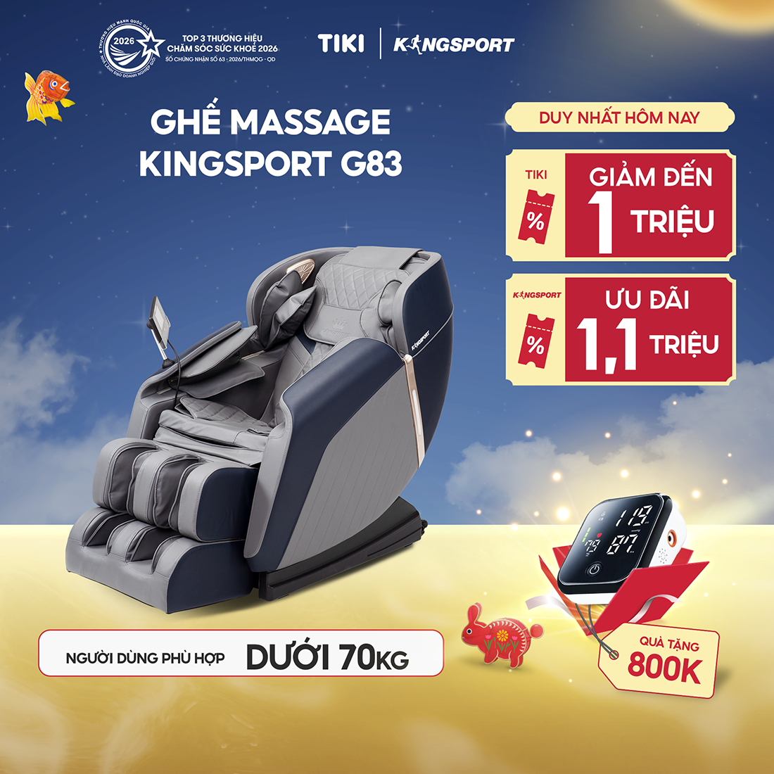 [CHỈ GIAO MIỀN NAM] Ghế Massage KINGSPORT G83 Công Nghệ Làm Ấm Warmtech, 5 Bài Massage Chuyên Nghiệp.