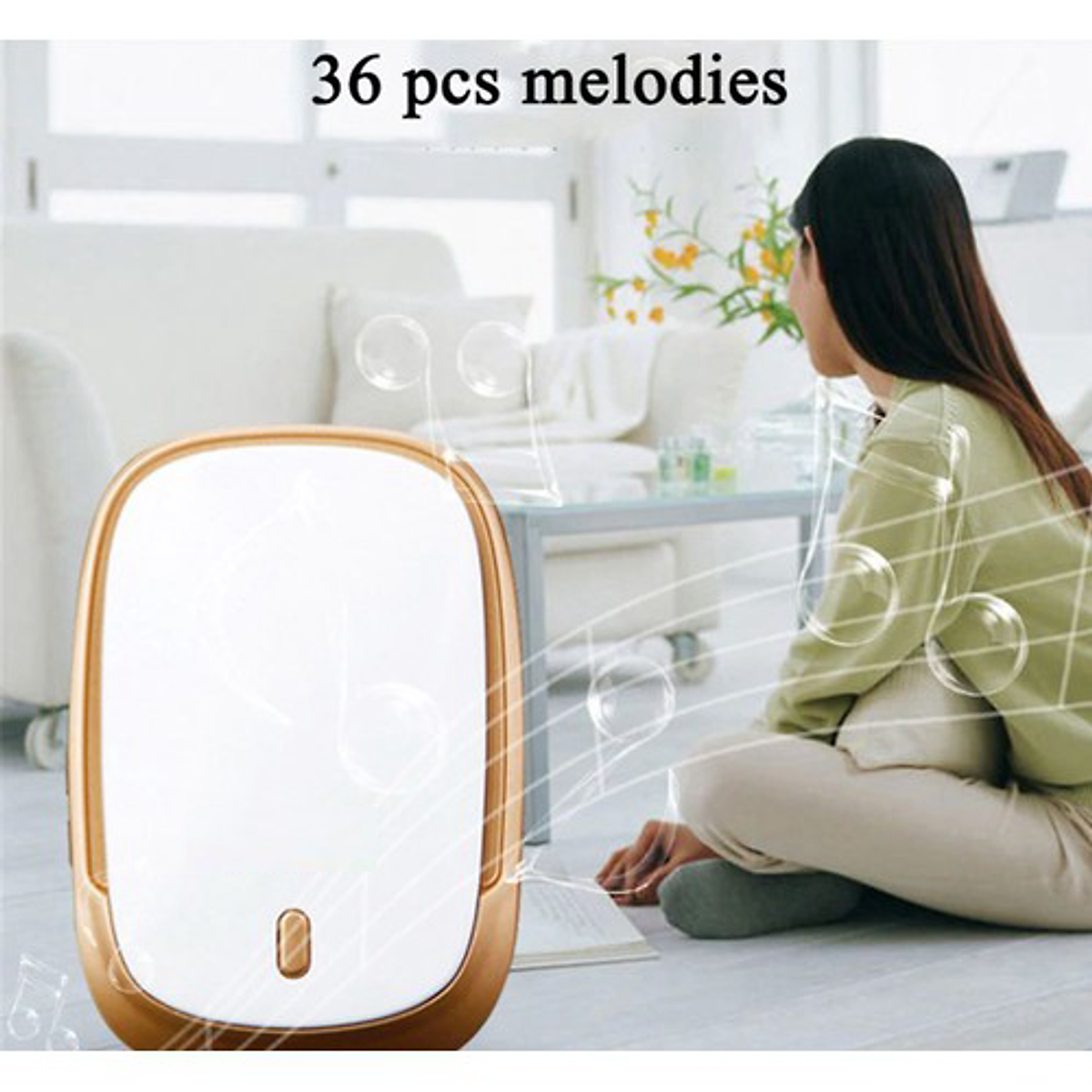 Chuông Cửa Không Dây Thông Minh Báo Khách Điều Khiển Từ Xa 300m Chống Nước Cao Cấp, 36 Tiếng Nhạc Chuông