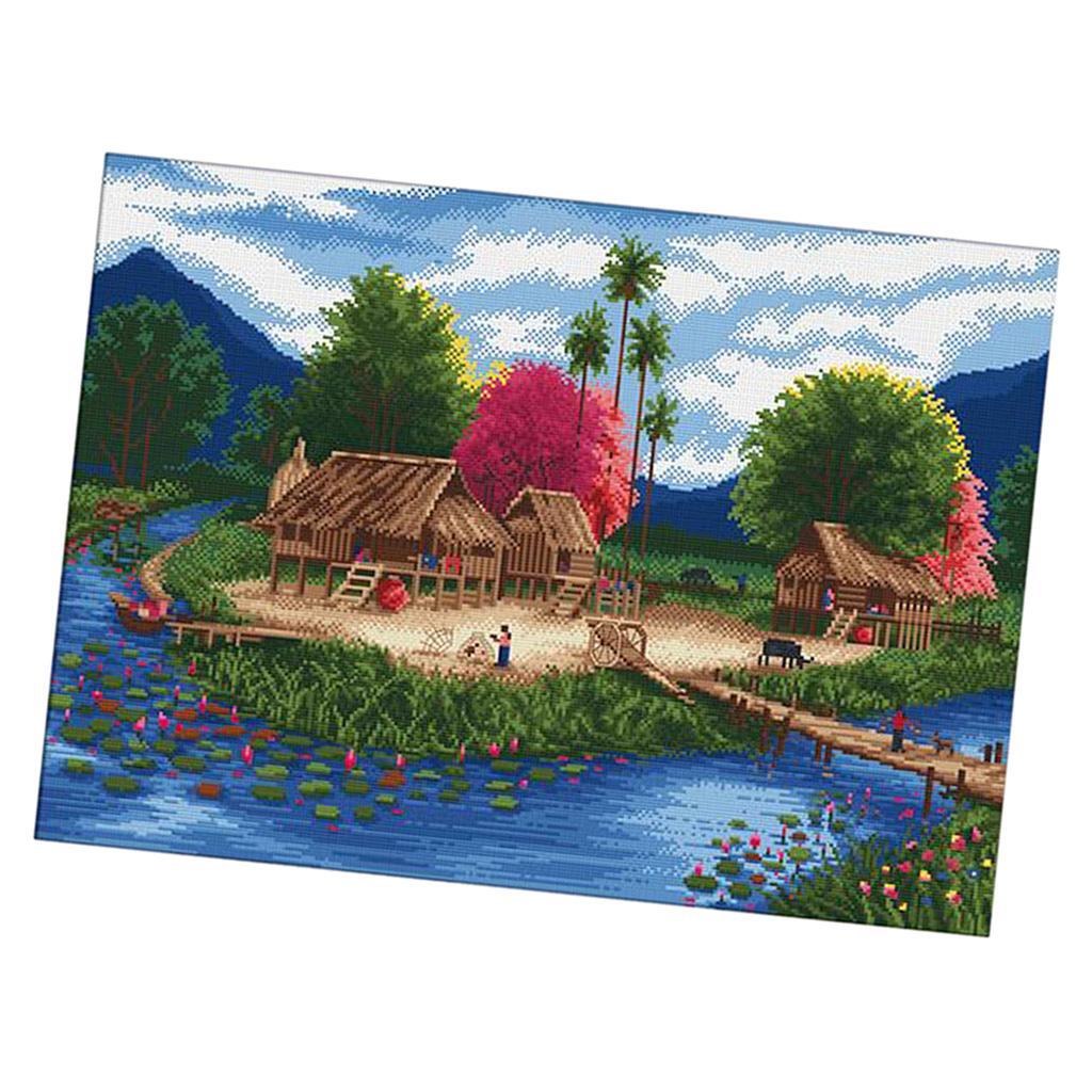 DIY Landscape Dimensions Counted Cross Stitch Kits Stamped Patterns Handmade