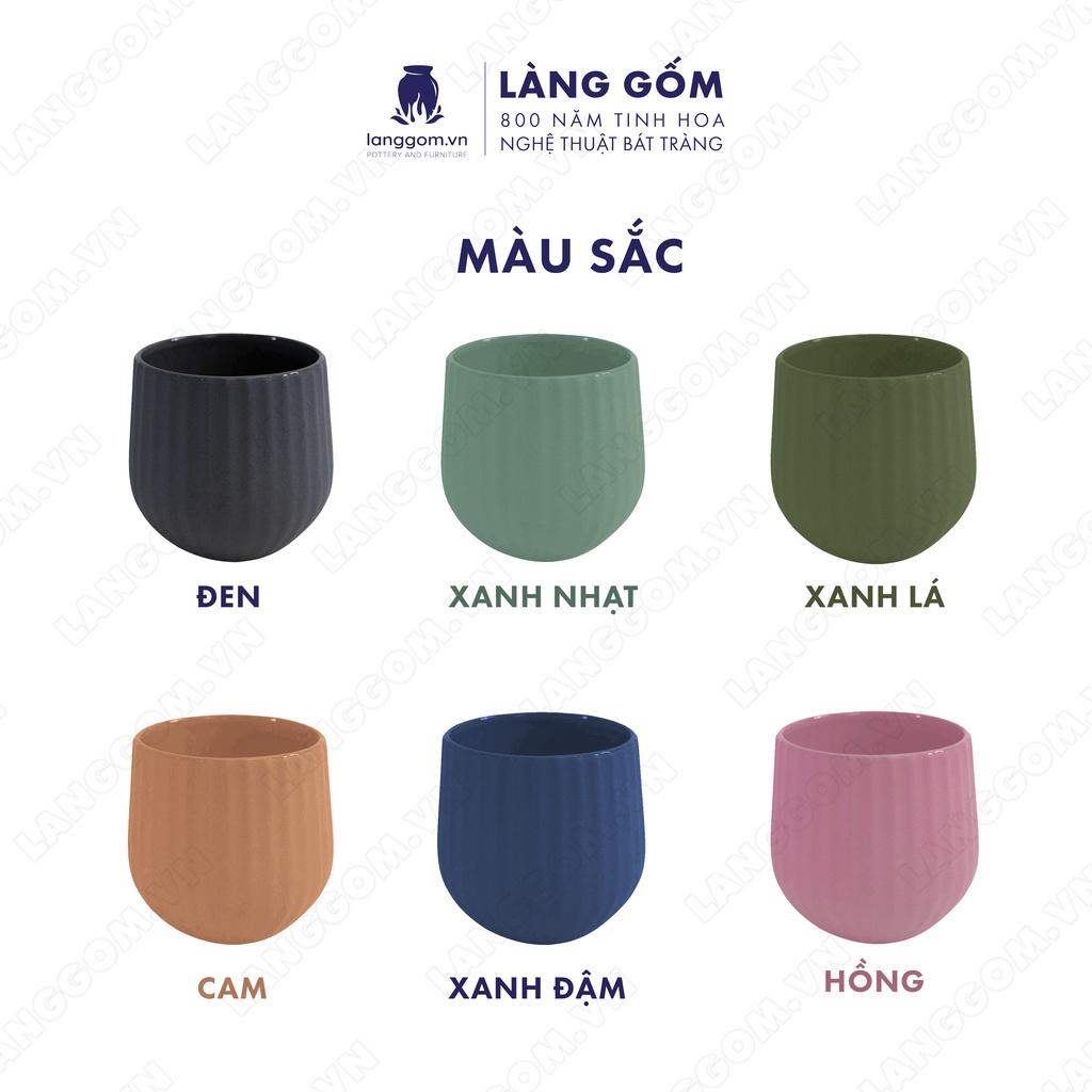 Cốc tách, ly uống nước kiểu khum chất liệu gốm sứ Bát Tràng cao cấp - Làng Gốm Bát Tràng