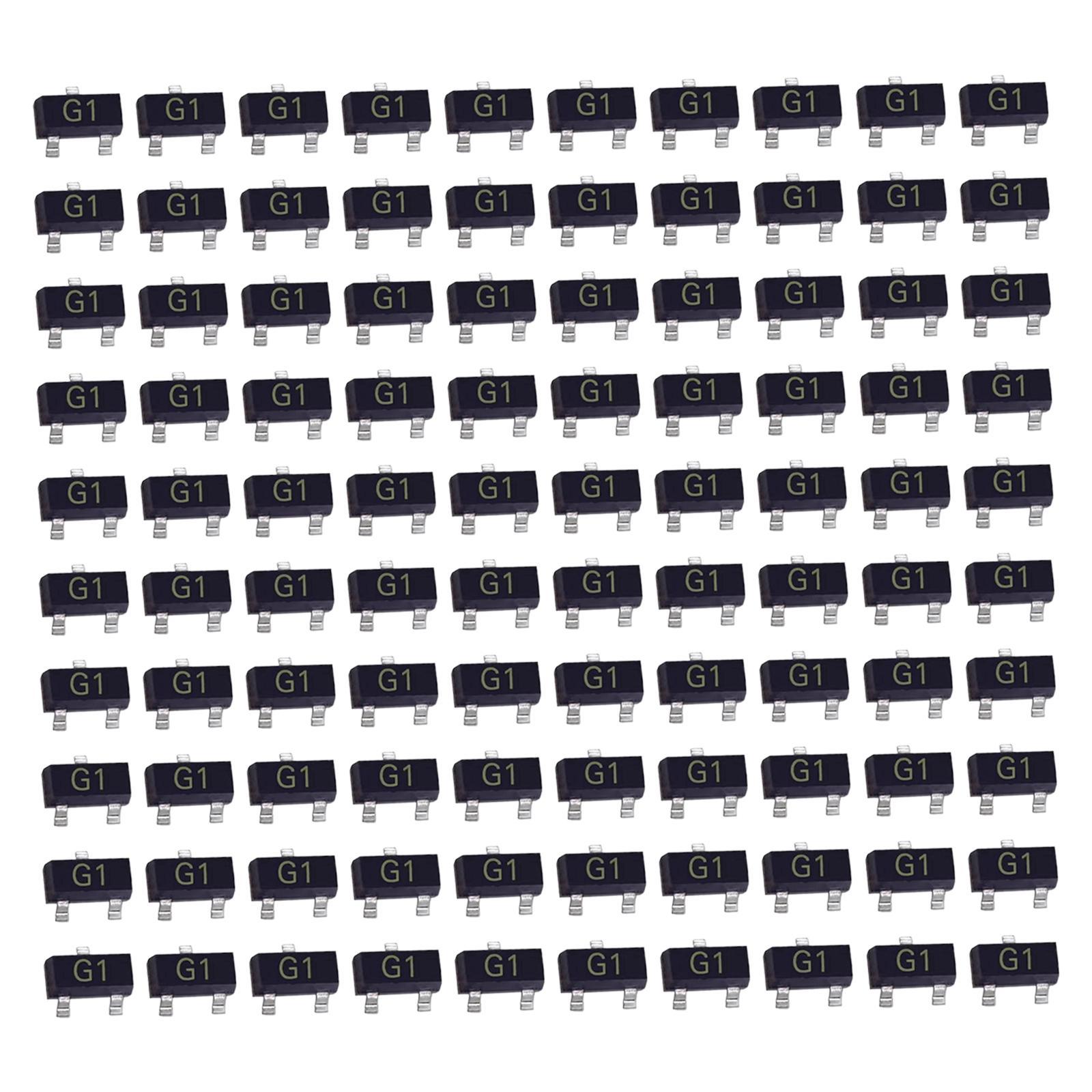 100 Pieces SMD Transistors MMBT5551LT1G for Audio Video Repair Circuit Board