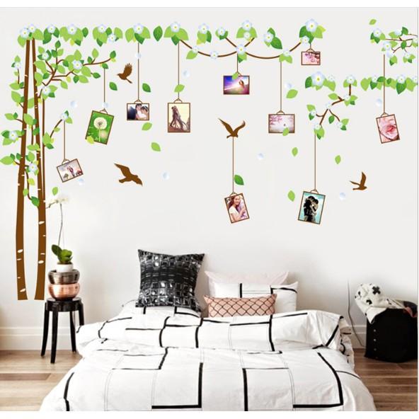 Decal trang trí tường - Cây PHOTO hoa lá 02