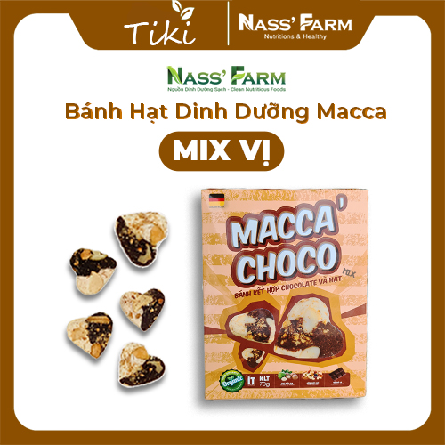 [Chỉ giao HCM] Bánh quy dinh dưỡng hạt Mắc ca kết hợp Chocolate -  mix hộp 70g