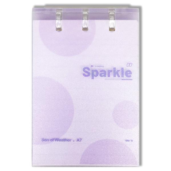 Sổ Lò Xo A7 - Kẻ Ngang - 120 Trang - Depai A7-08-3-4-7 - Sparkle - Tím