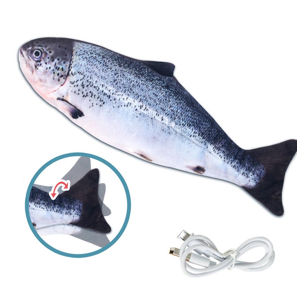 2x Pet Cat Chewing Toy Kitty Interactive Fish Toy Play Toy For Cat Kitten