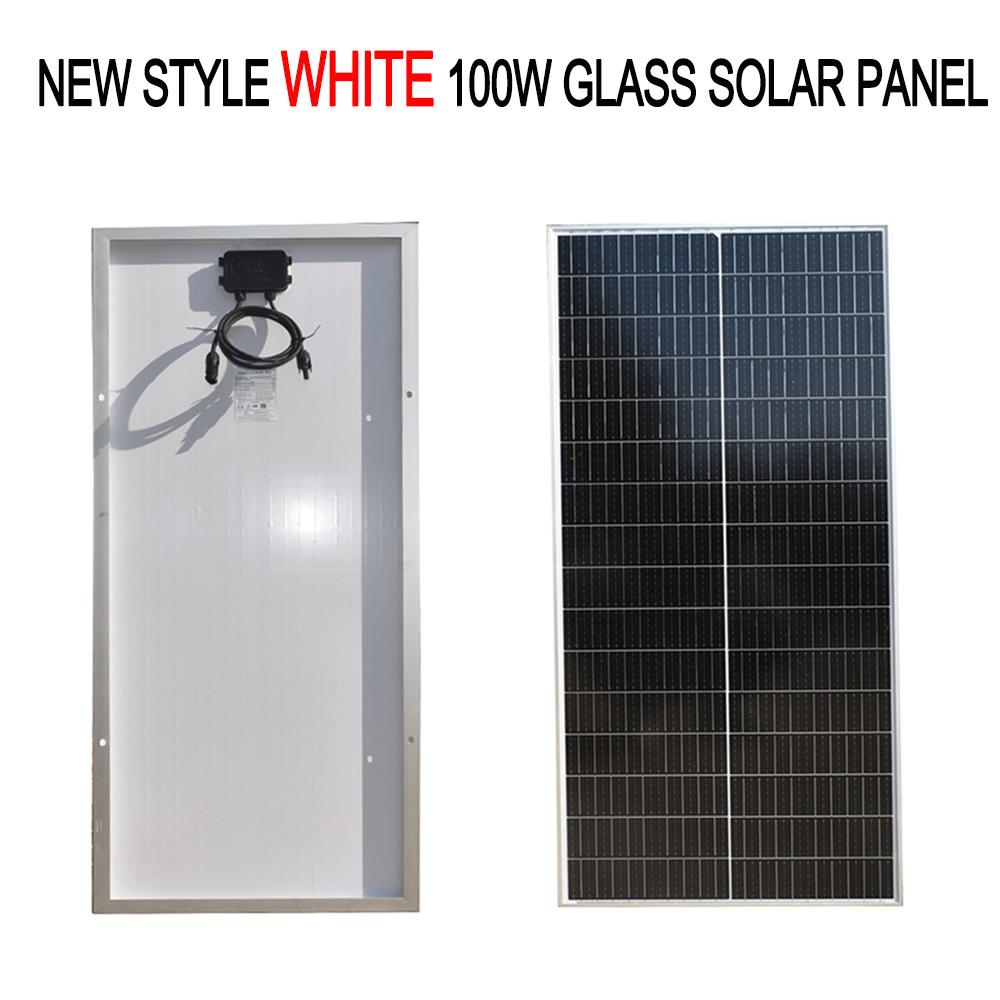 Bảng điều khiển năng lượng mặt trời bằng kính đơn tinh thể 120W 240W 360W Pin mặt trời 36 chiếc 125mm * 125mm Hệ thống năng lượng mặt trời tại nhà Sạc pin 12V 24V Màu sắc: Bảng kính 370W