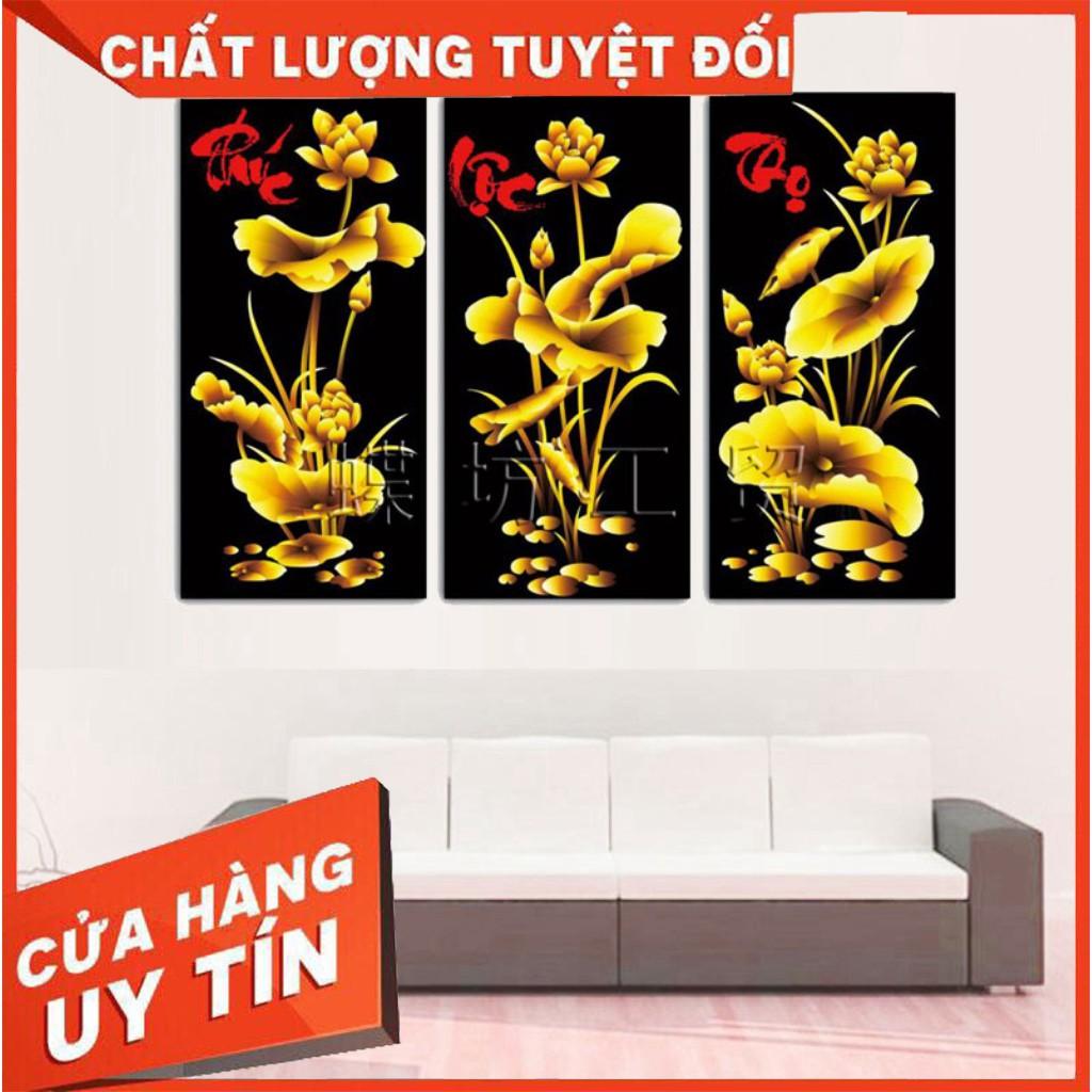 Tranh thêu Tay PHÚC LỘC THỌ KIM SẮC 222427