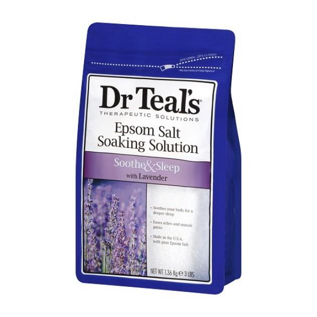 Muối tẩy tế bào chết hương Lavender hiệu Dr Teals Pure Epsom Salt Soaking Solution 1.36kg
