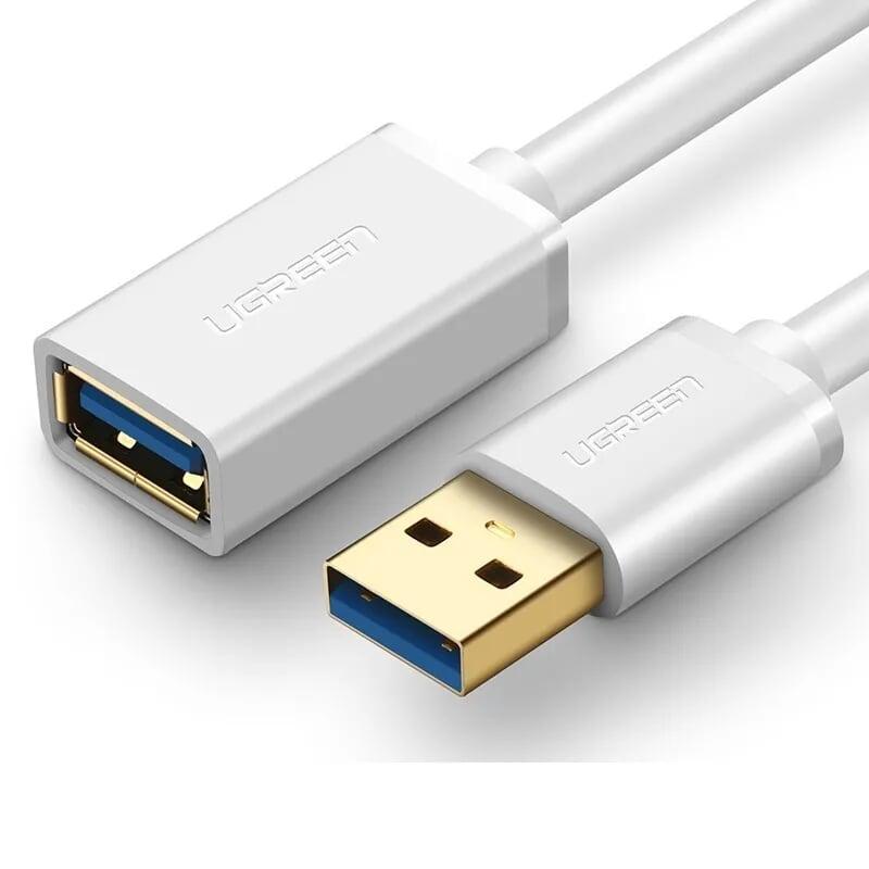 Ugreen UG10491US129TK 2M màu Trắng Cáp tín hiệu nối dài USB 3.0 cao cấp - HÀNG CHÍNH HÃNG
