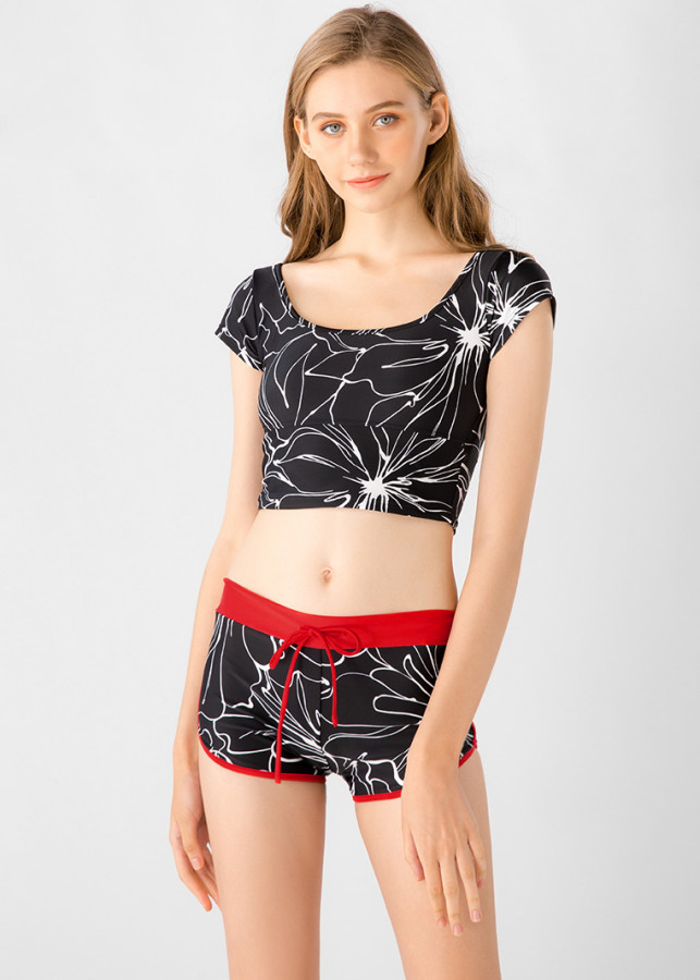 Bikini Croptop Tay Ngắn Quần Short 21059-DE206