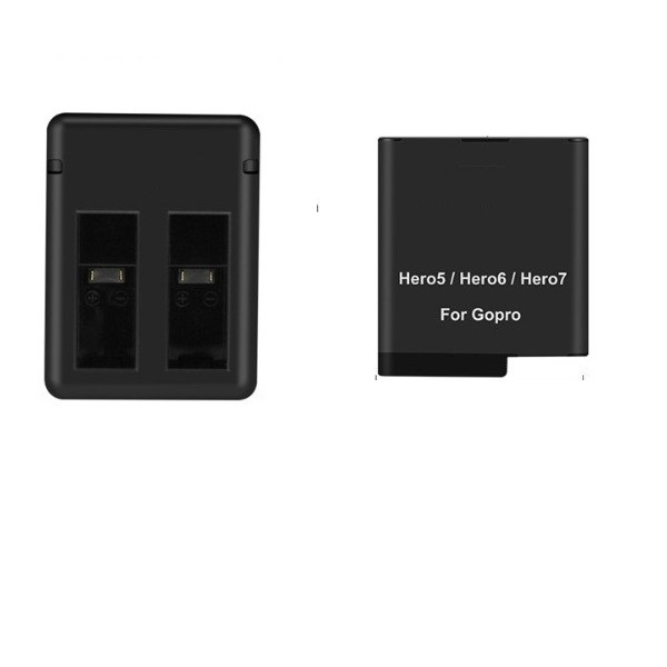 Combo 2 pin 1 sạc đôi cho Gopro Hero 5 6 7 8