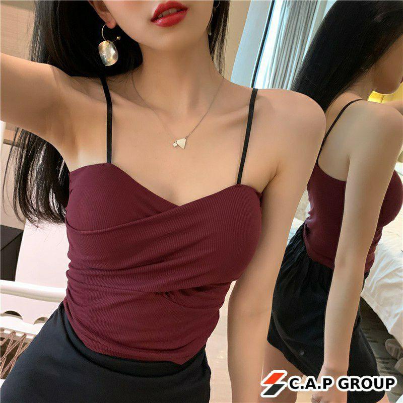 Áo hai dây gân tăm, áo bra xoắn gân tăm mẫu mới