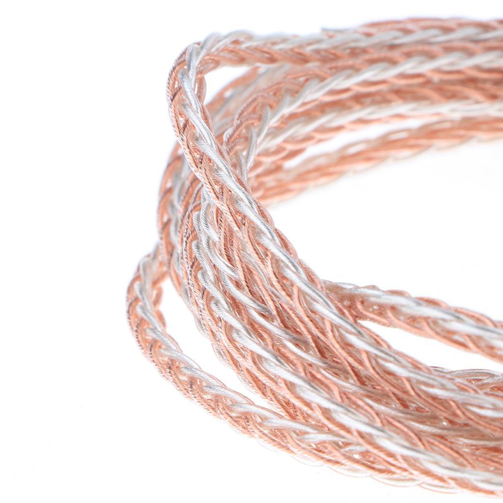 2 Pieces 7N Copper OCC Upgrade Cable woven wire for Earphone