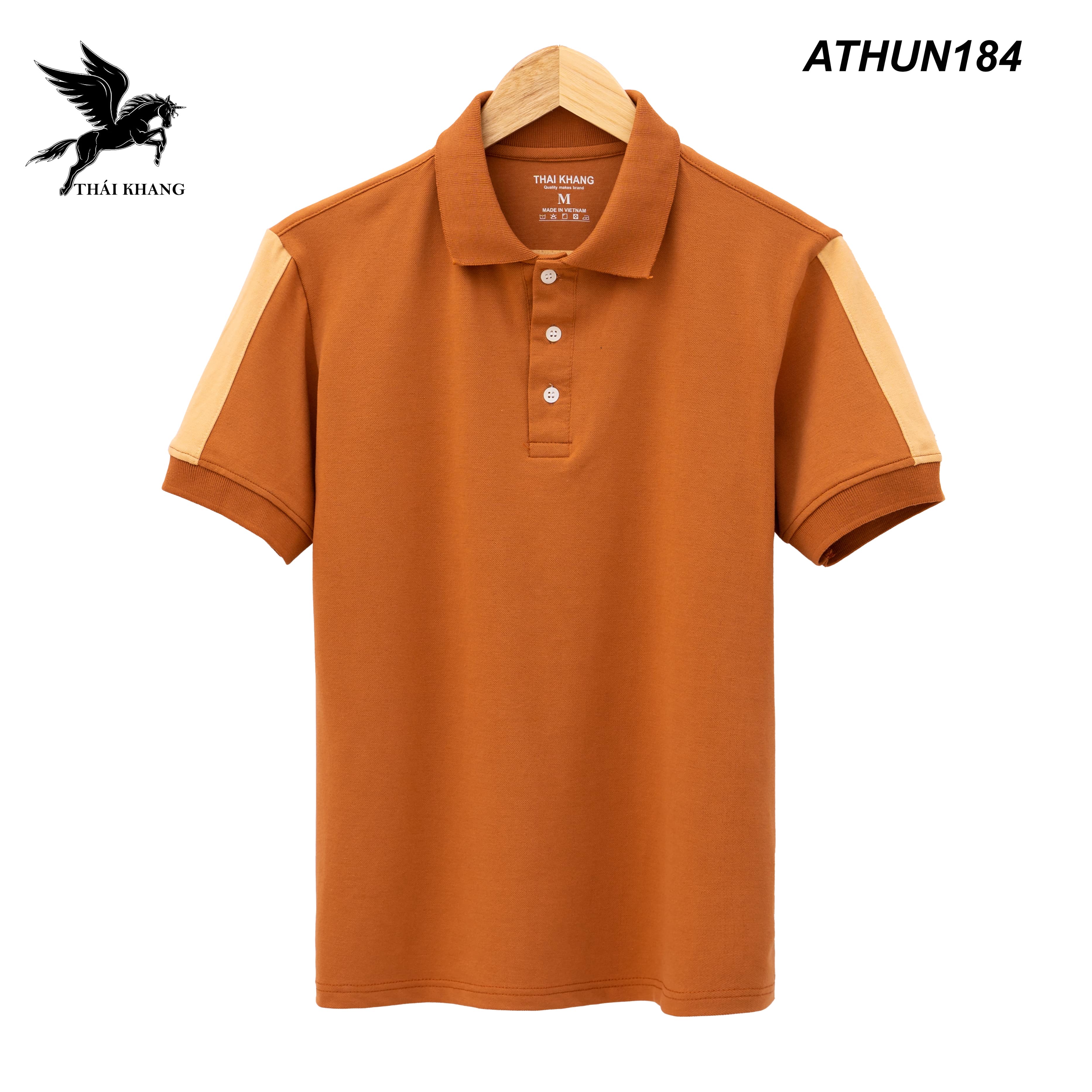 Áo thun polo nam ngắn tay vải cá sấu mịn mặc mát THÁI KHANG APOLO19