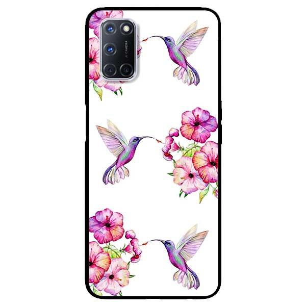 Ốp lưng dành cho Oppo A52 - A72 - A92 mẫu Hoa Và Chim Hồng