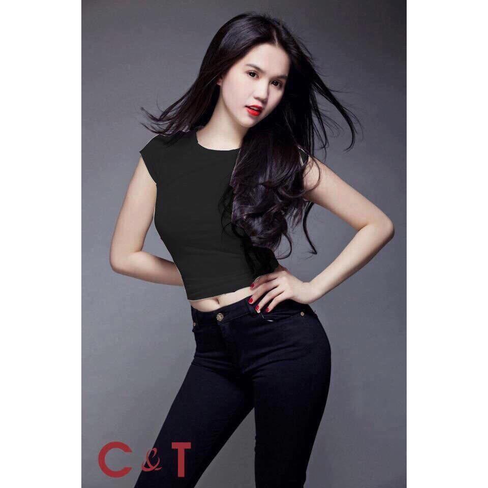 Áo droptop nữ đơn giản thun Thái