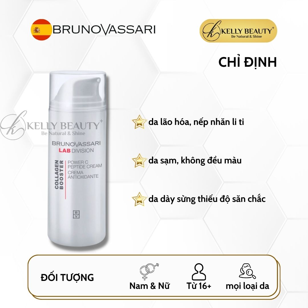 Kem Dưỡng Chống Lão Hóa Da Collagen Booster Power C Peptides Cream - Bruno Vassari | Kelly Beauty