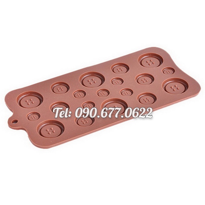 Khuôn silicone làm rau câu, socola, kẹo dẻo hình nút áo – Mã số 1114