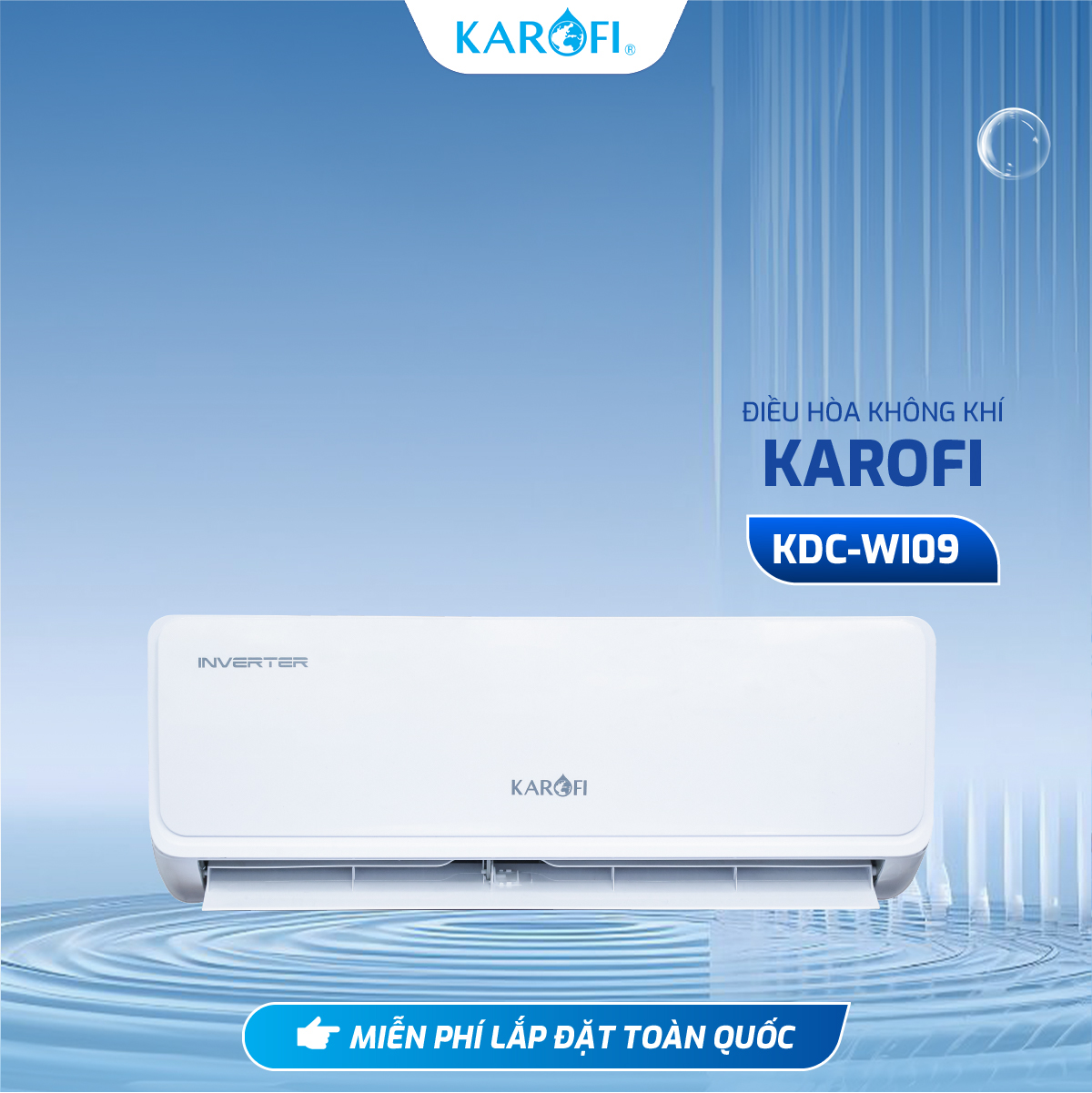 Điều hòa không khí Karofi KDC-WI09 - Lắp đặt miễn phí toàn quốc - Hàng Chính Hãng