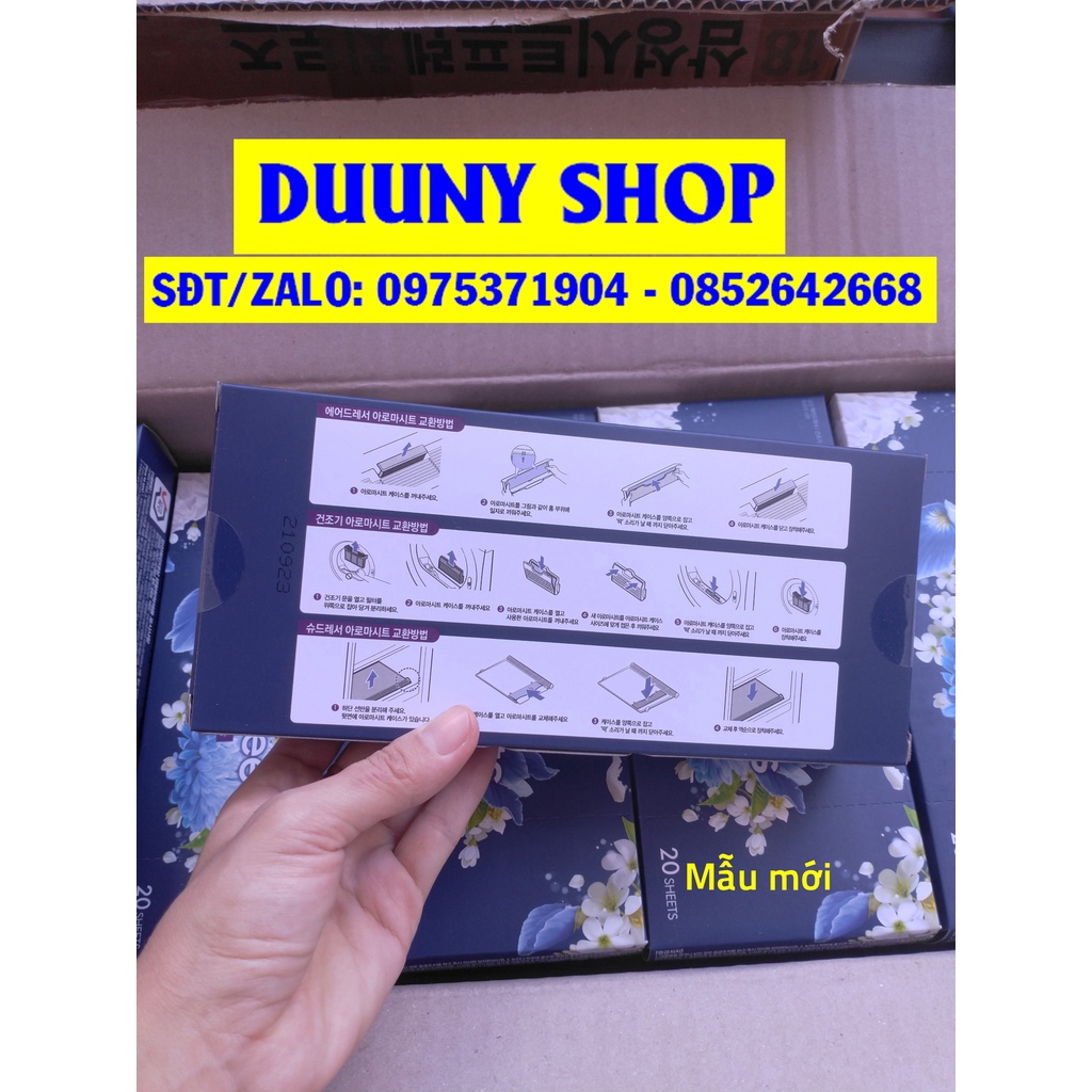 Giấy thơm quần áo hương hoa diên vĩ Airdresser dùng cho máy giặt khô