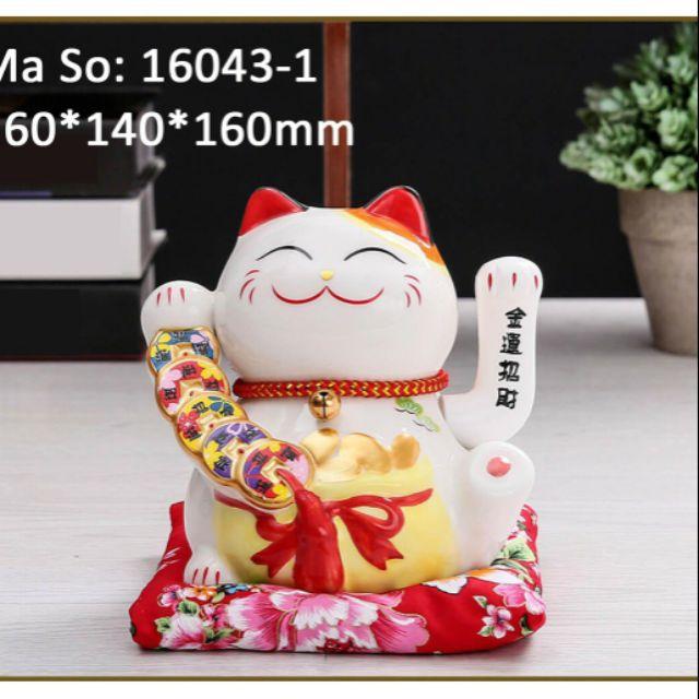 Ông mèo vẫy tay bằng sứ