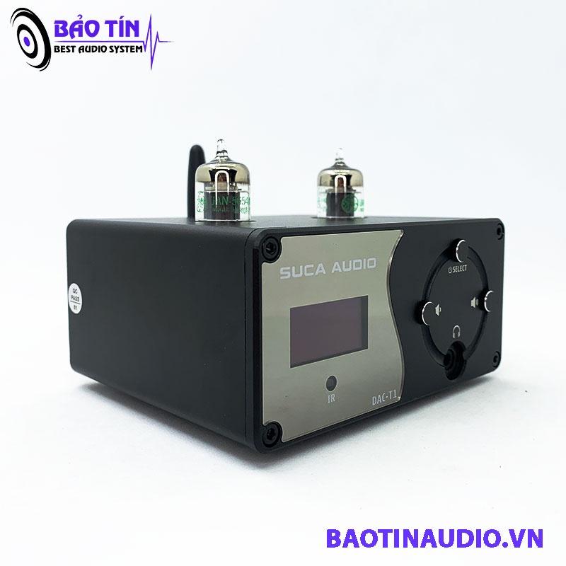 DAC T1 hàng chính hãng - giải mã tích hợp pre đèn tăng giảm bass trép có điều khiển và sử dụng trực tiếp bóng Mỹ 5654W