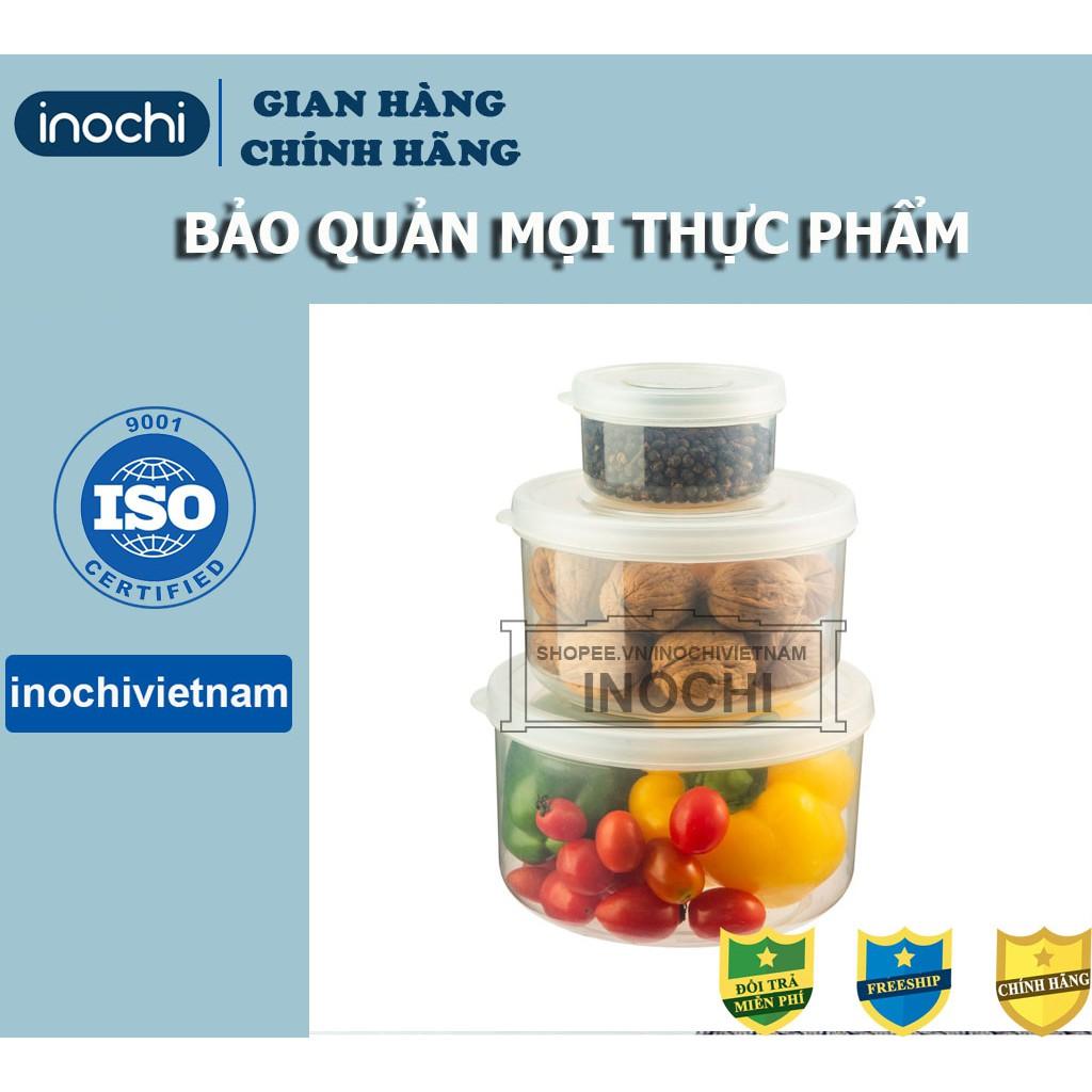 Hộp Nhựa Đựng Thức Ăn -Hokkaido Tròn INOCHI Nhựa Cao Cấp Trong Suốt 750-1500-2500ml BOTPTL