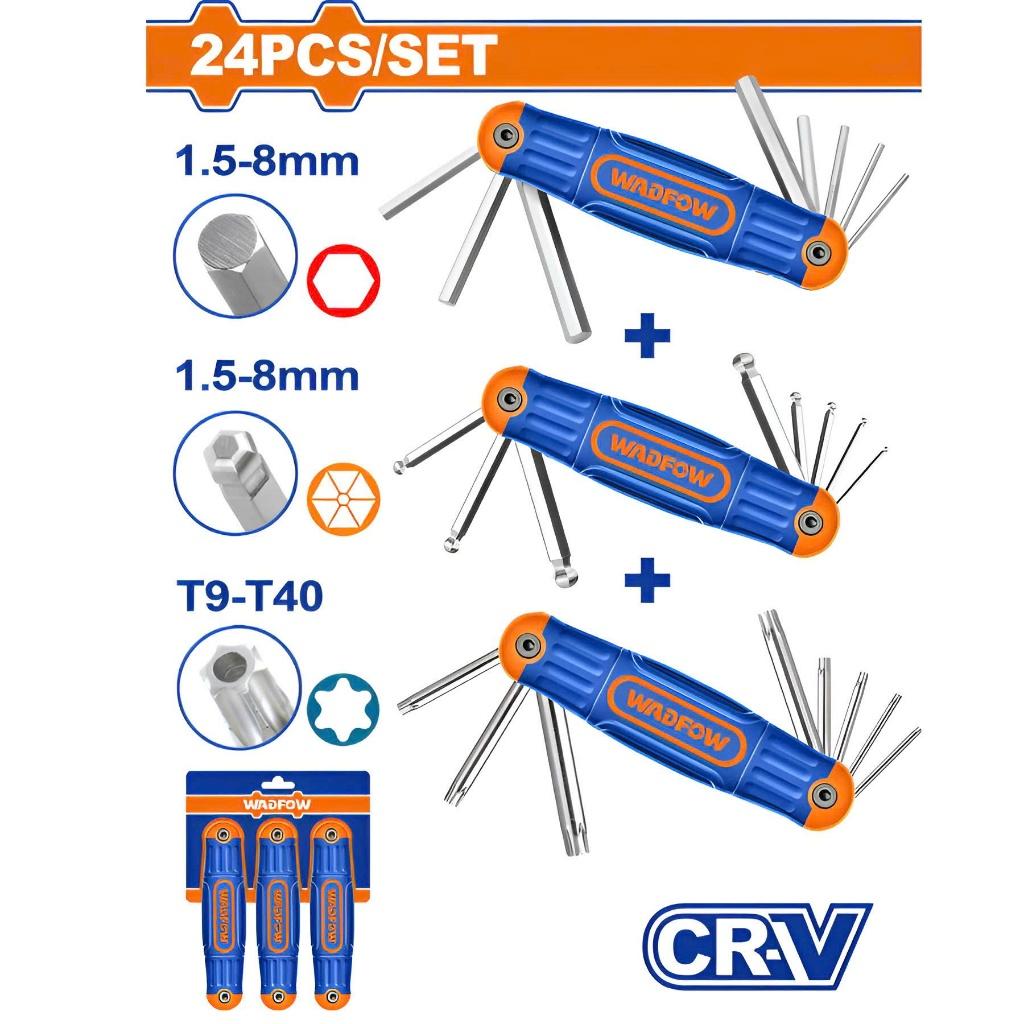 BỘ CHÌA LỤC GIÁC VÀ BÔNG GẤP GỌN 24 CHI TIẾT WHK4203 WADFOW - HÀNG CHÍNH HÃNG
