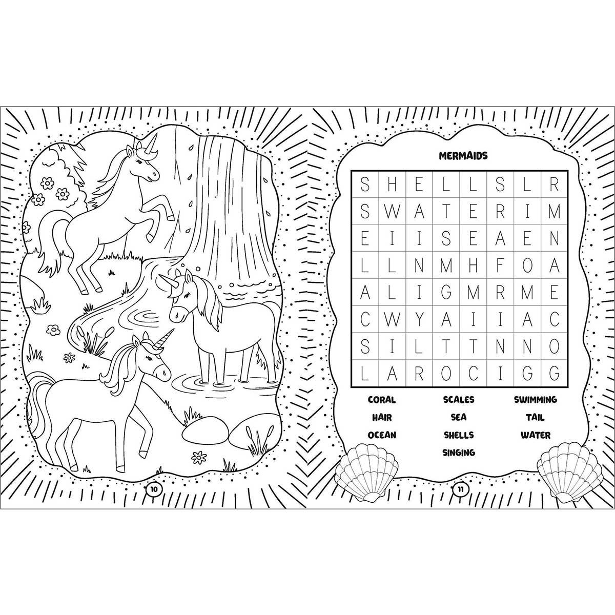 Sách Lots of Things to Do and Colour - Unicorns, Enchanted Lands and Sweet Treats