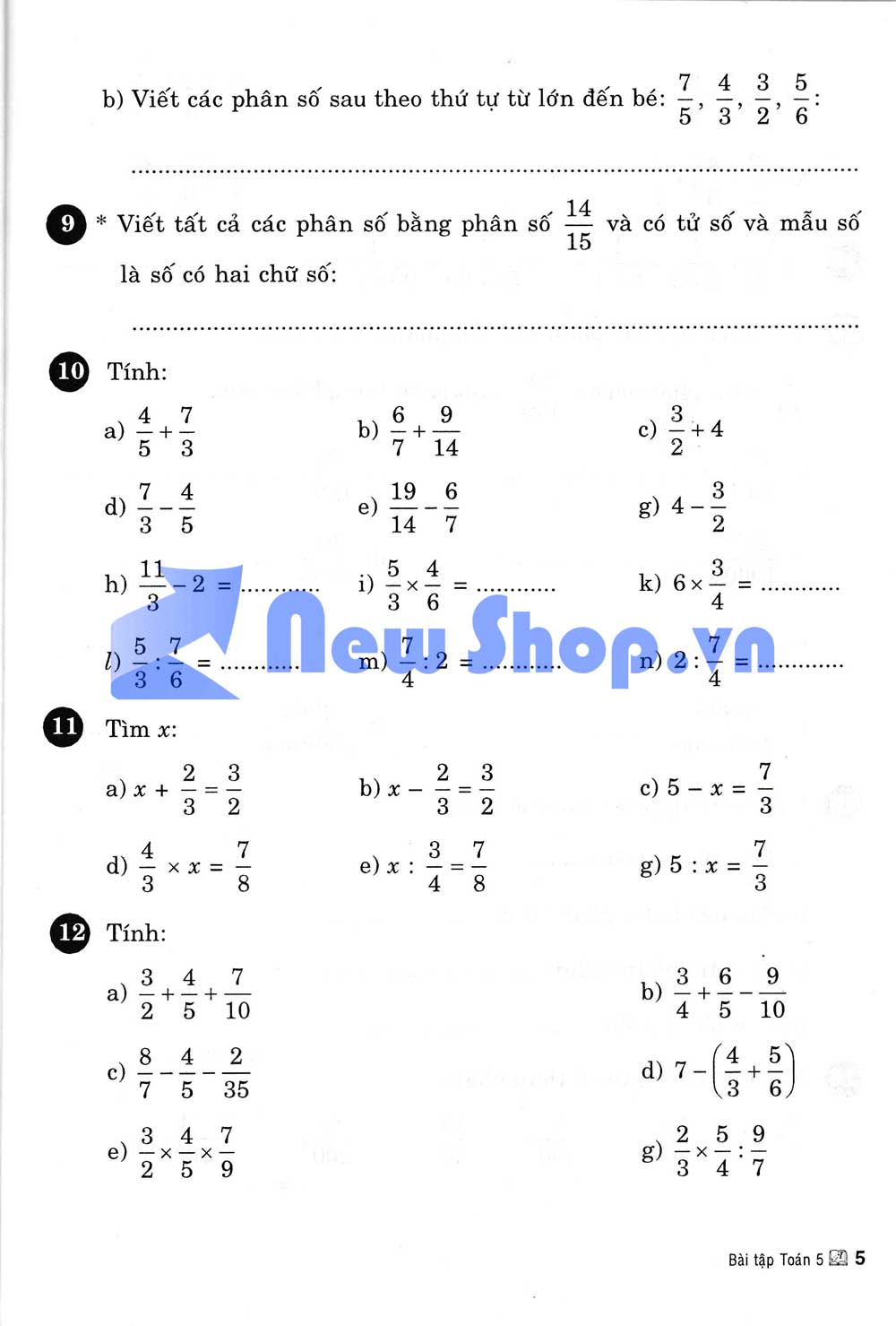 Bài Tập Cơ Bản Theo Chuyên Đề Toán Lớp 5
