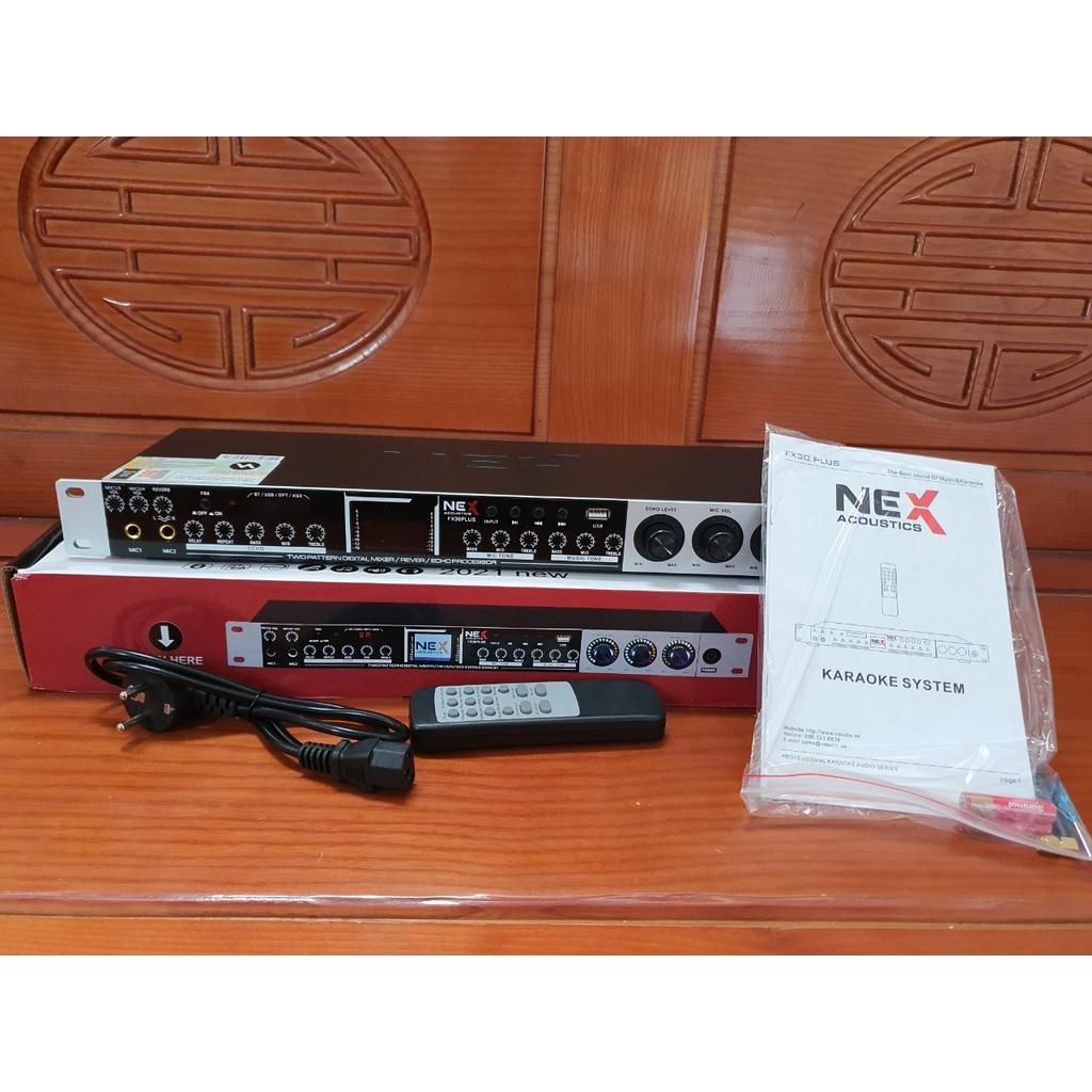 Vang cơ Karaoke Nex FX30plus có remote điều khiển- New 2021 (tặng dây kết nối canon canon hoặc canon av)