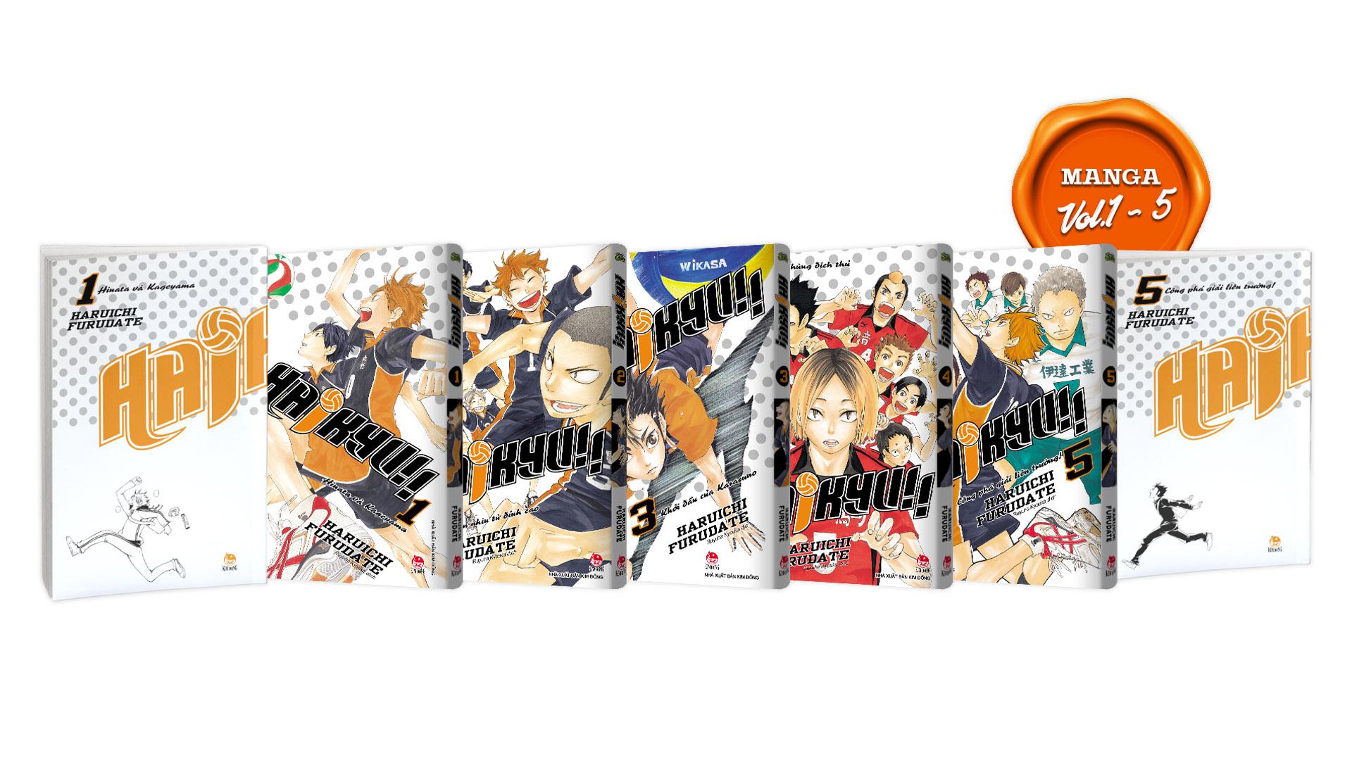 Premium Boxset Haikyu!! - Tập: 1 - 15 (Bộ 15 Cuốn) - Tặng Kèm Bìa Áo Hiệu Ứng UV + Bìa Áo Hiệu Ứng Metalize