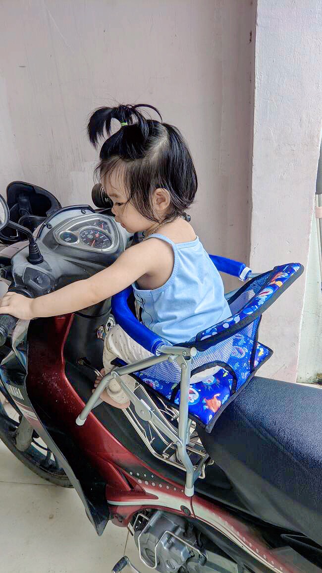 GHẾ NGỒI XE MÁY SỐ CHO BÉ , GHẾ SỐ XẾP SẮT SƠN TĨNH ĐIỆN