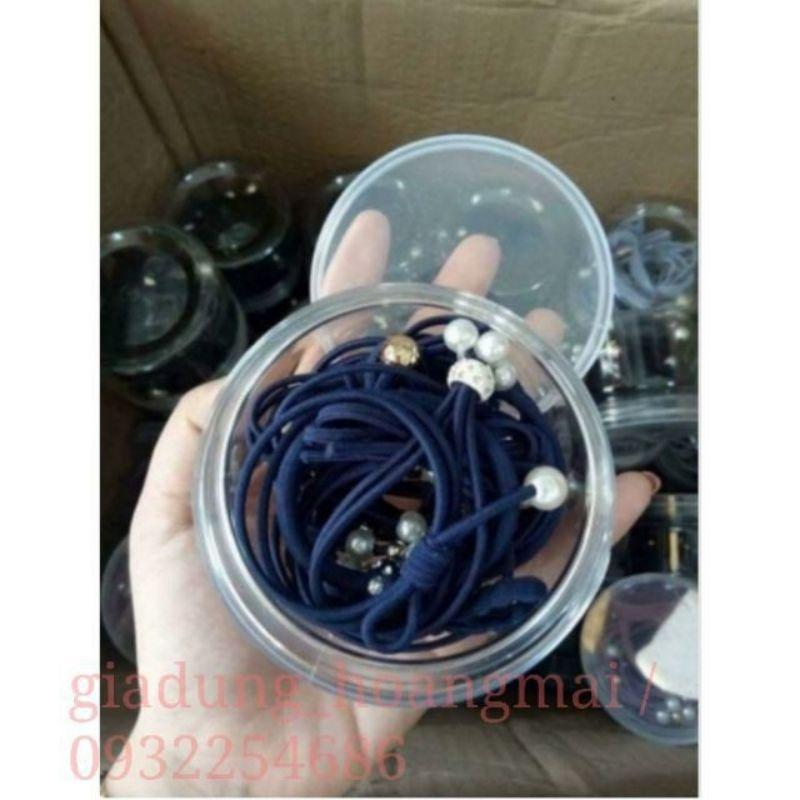 Hộp chun buộc tóc 12 chi tiết hàn quốc