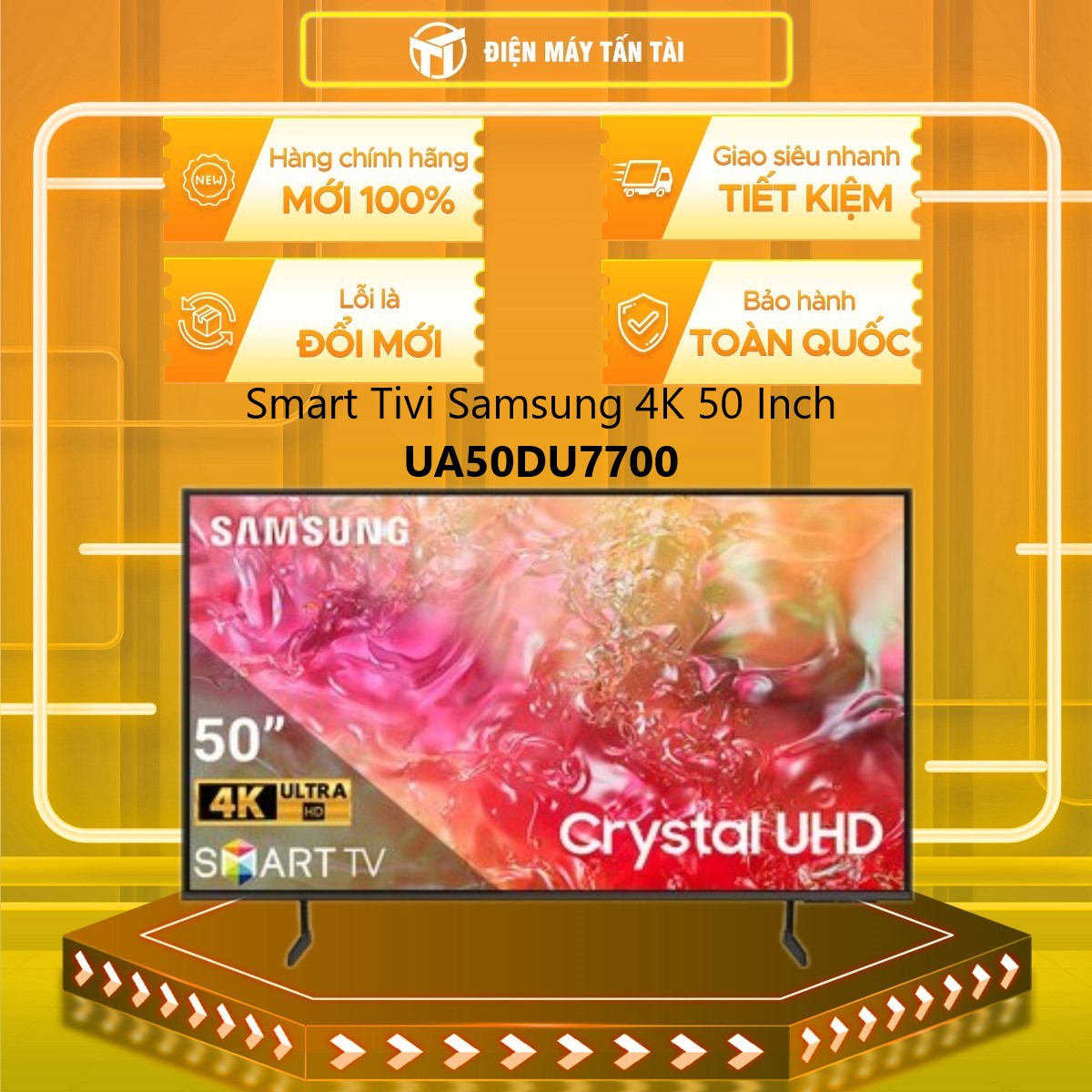 Smart Tivi Samsung 4K 50 Inch UA50DU7700 50DU7700 - Hàng chính hãng - Chỉ giao HCM