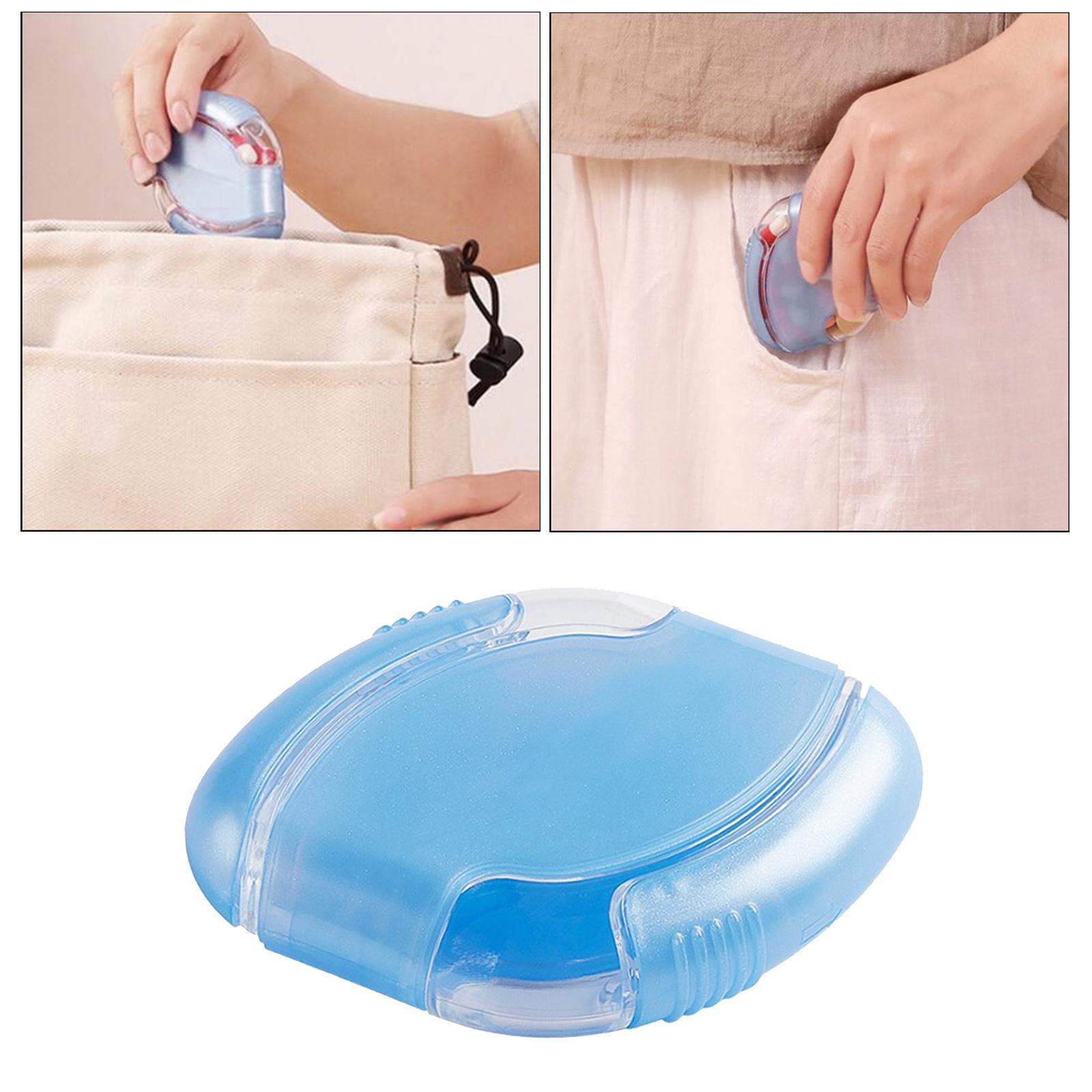 Mini Box Slide Cover Organizer 2 Compartments for Blue