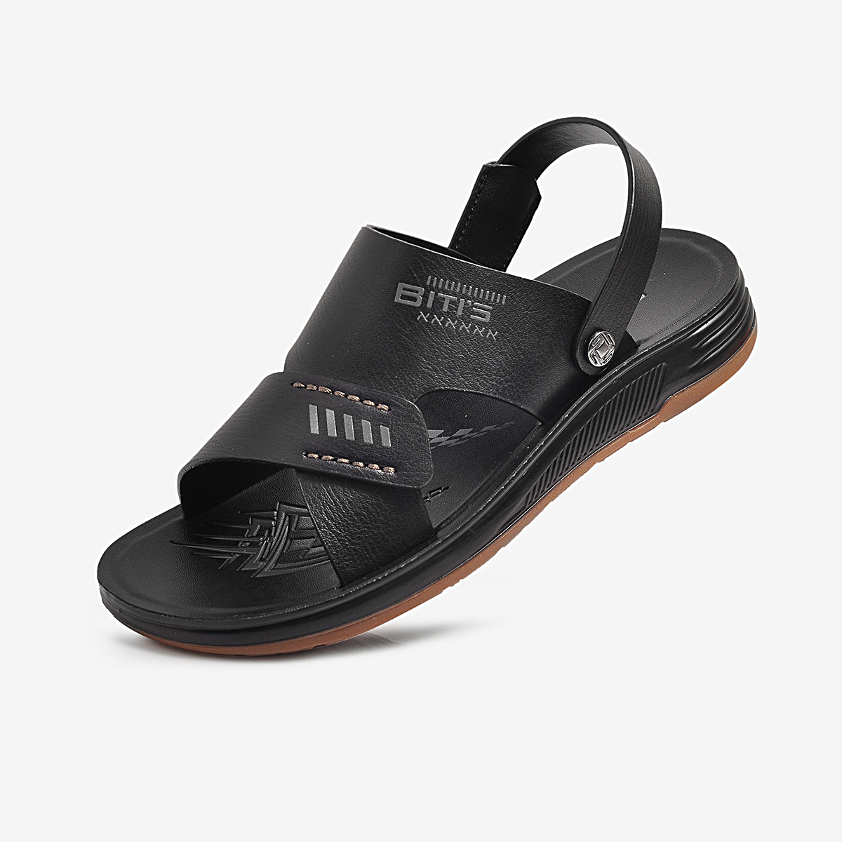 Sandal thông dụng si đế PU Nam Biti's BPM002401DEN (Đen)